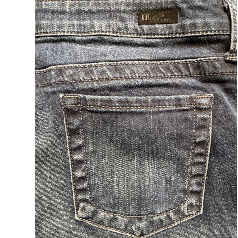 Kut From The Kloth Straight Leg Jeans Womens 8L Dark Wash Stretch - Picture 4 of 10